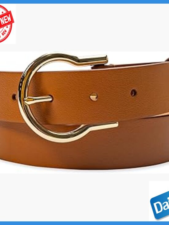 Leather Harness Belt with Adjustable Buckle, Size Medium main image 4